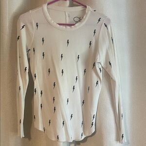 Chaser White Top with Black Lightning Bolts